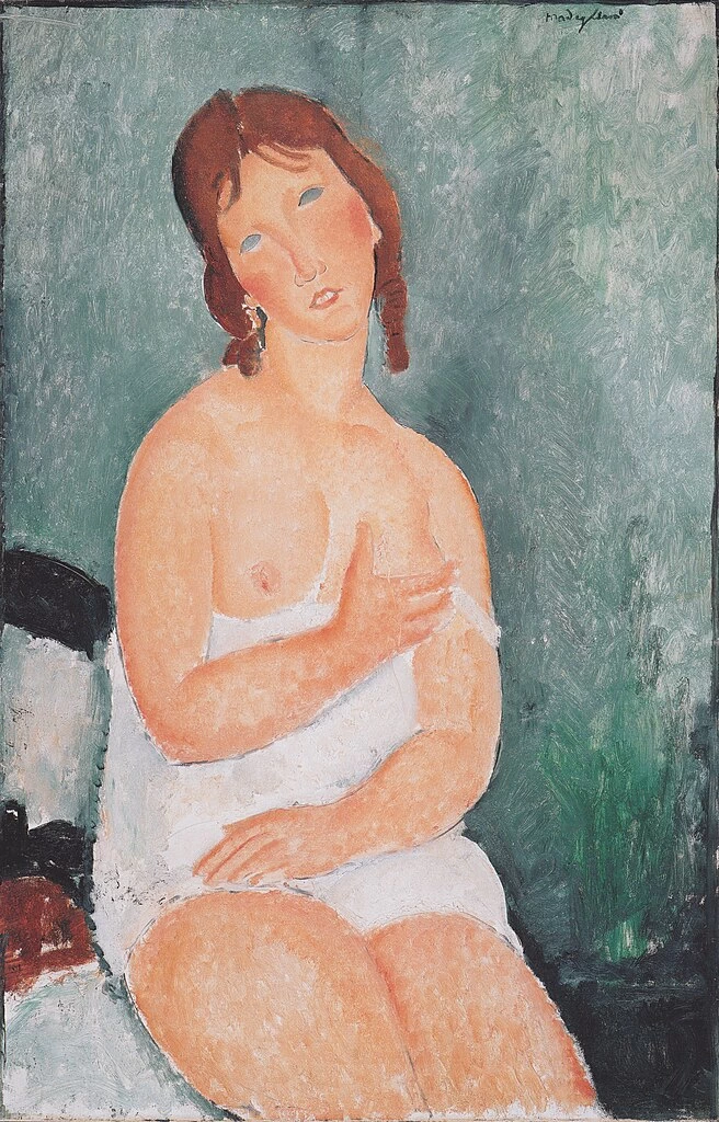 Amedeo Modigliani - Giovane donna in camicia, Albertina, Vienna